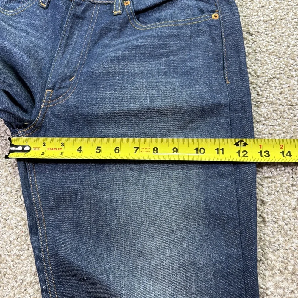 Levi 514 Premium Dark Wash Jeans Straight Fit 33X30 Whiskering Faded